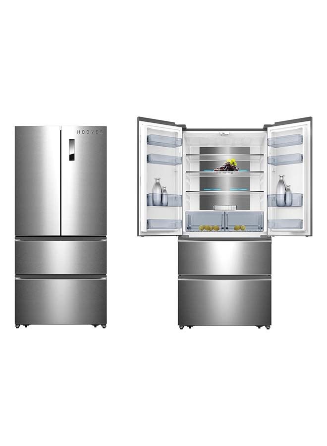 HOOVER 670L French Door Refrigerator, Inverter Compressor, LED Display with Touch Control,2 Metal Glide Drawers, 10 Year Warranty, Silver - HFD-K670-S HFD-K670-S Silver - Image 3