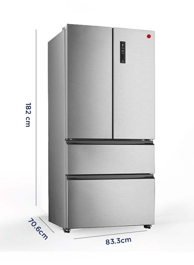 Hoover 670L French Door Refrigerator, Inverter Compressor, LED Display with Touch Control, Silver, 531L Net (670L Gross) – HFD-K670-S HFD-K670-S Silver - Image 2