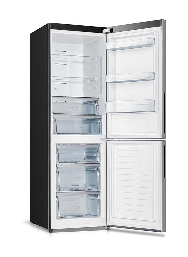 هوفر ثلاجة ذات بابين، 414 لتر، بدون صقيع، ضاغط عاكس، تدفق هواء متعدد، قسم تبريد، صانع ثلج دوار، ضوء LED، عرض على الباب، ضمان سنة واحدة، تشطيب إنوكس - HBR-K414-S - Image 5