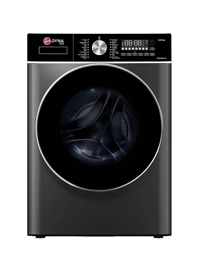HOOVER Washer-Dryer Combo, 8kg Wash, 5kg Dry, 1400 RPM, 17 Programs, Inverter Motor, Knob & Touch Control Panel, 1 Year Manufacturer & 10-Year Warranty on Inverter Motor,Lava Grey - HWD-M8514-G 8 kg HWD-M8514-G Lava Grey - Image 1