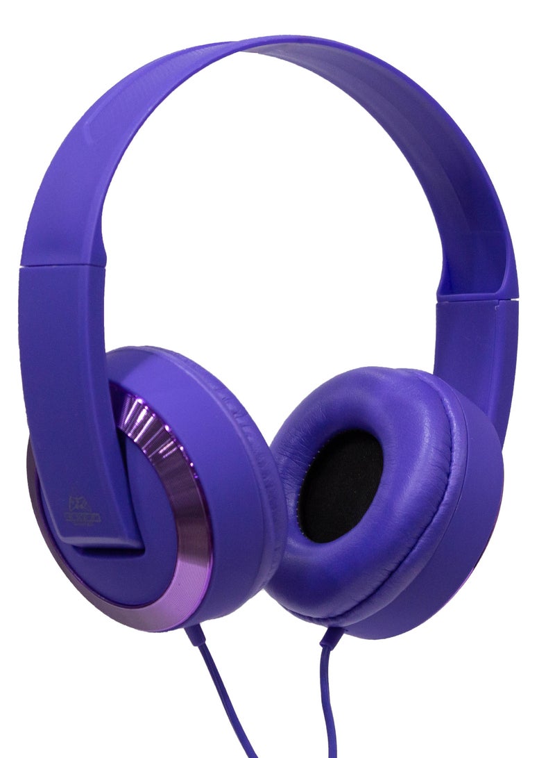 KAYAN KN-829 Stereo HiFi Headphones with 3.5mm Jack – Lightweight Wired Over-Ear Headset with Extra Bass, Comfort Fit, and Hi-Res Audio – Purple - Image 1
