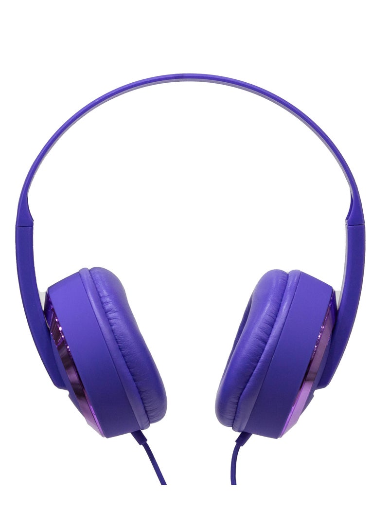 KAYAN KN-829 Stereo HiFi Headphones with 3.5mm Jack – Lightweight Wired Over-Ear Headset with Extra Bass, Comfort Fit, and Hi-Res Audio – Purple - Image 3