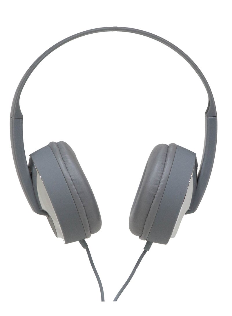 كايان KN-828 Stereo HiFi Headphones with 3.5mm Jack – Lightweight Wired Over-Ear Headset with Extra Bass, Comfort Fit, and Hi-Res Audio – Grey - Image 3