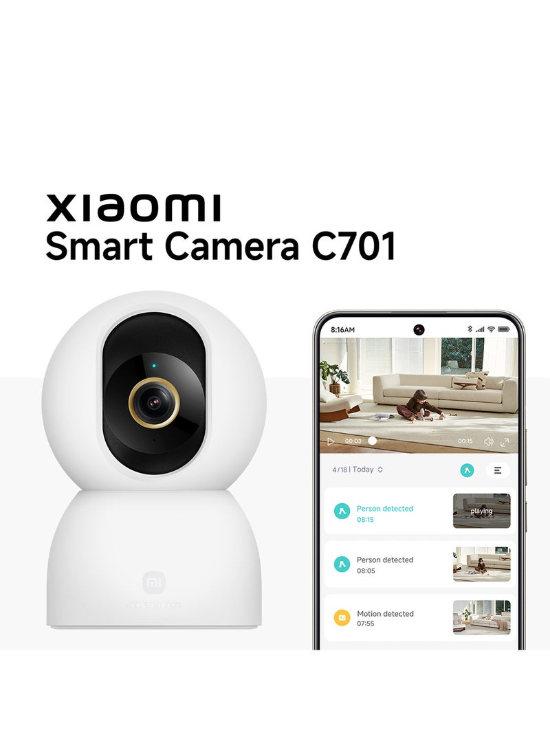 Xiaomi Smart Camera C701 | 4K UHD clarity | Dual-band Wi-Fi 6  | 8MP Super Sharp Video Camera | upto 256GB memory - Image 1