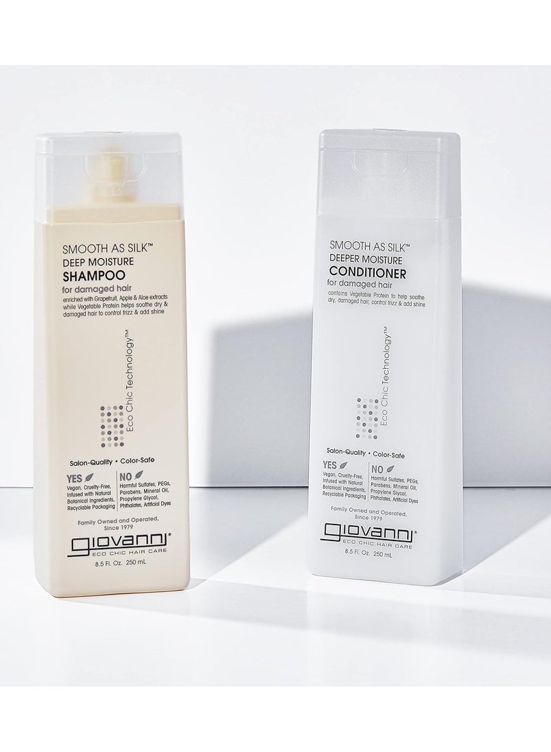 Giovanni, Smooth As Silk, Deep Moisture Shampoo, 8.5 fl oz (250 ml) - Image 2