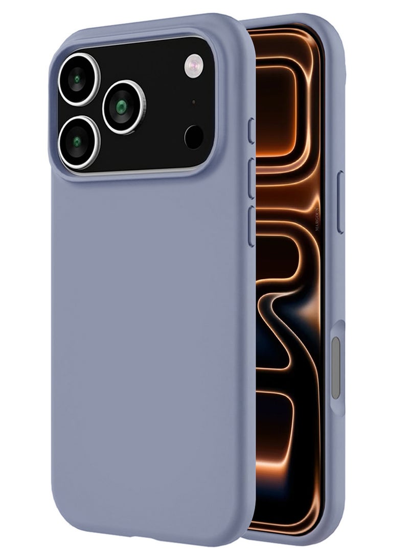 MARGOUN 2Packs Liquid Silicone Protective Phone Case for iPhone 17 Pro Max, Soft Anti-Scratch Microfiber Lining Utra Slim Drop Protection Phone Cover with Privacy Screen Protector - Pastel Purple-4 - Image 5