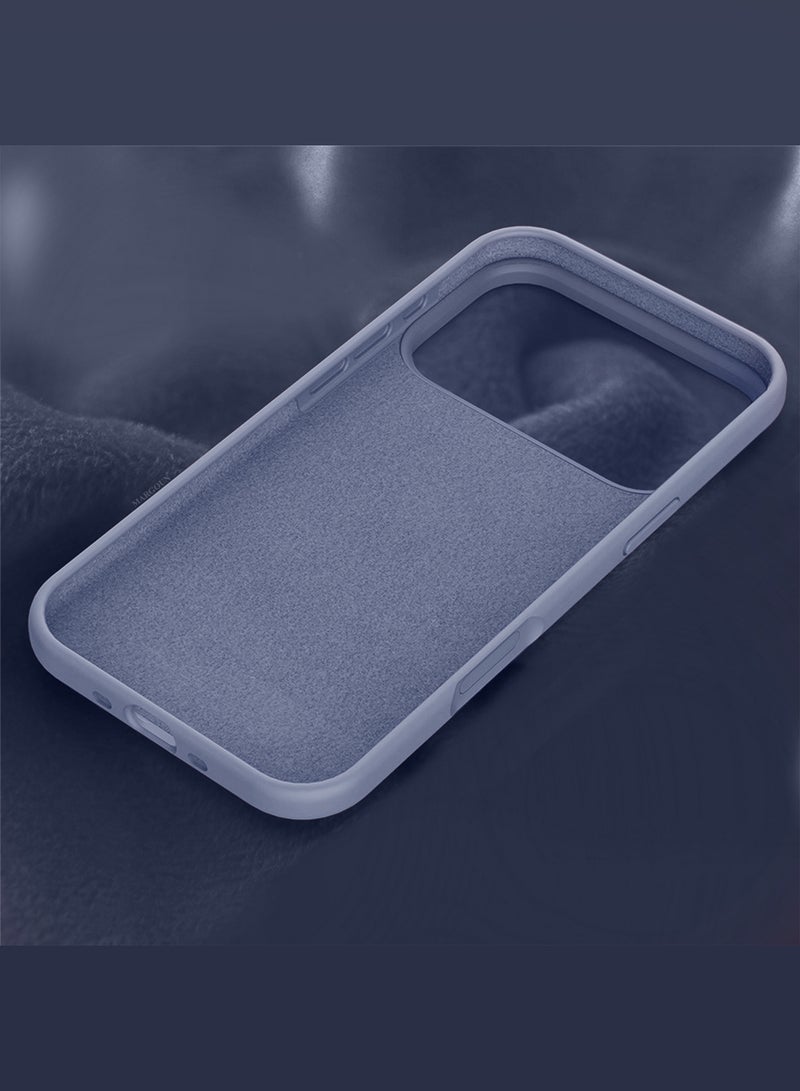 MARGOUN 2Packs Liquid Silicone Protective Phone Case for iPhone 17 Pro Max, Soft Anti-Scratch Microfiber Lining Utra Slim Drop Protection Phone Cover with Privacy Screen Protector - Pastel Purple-4 - Image 4