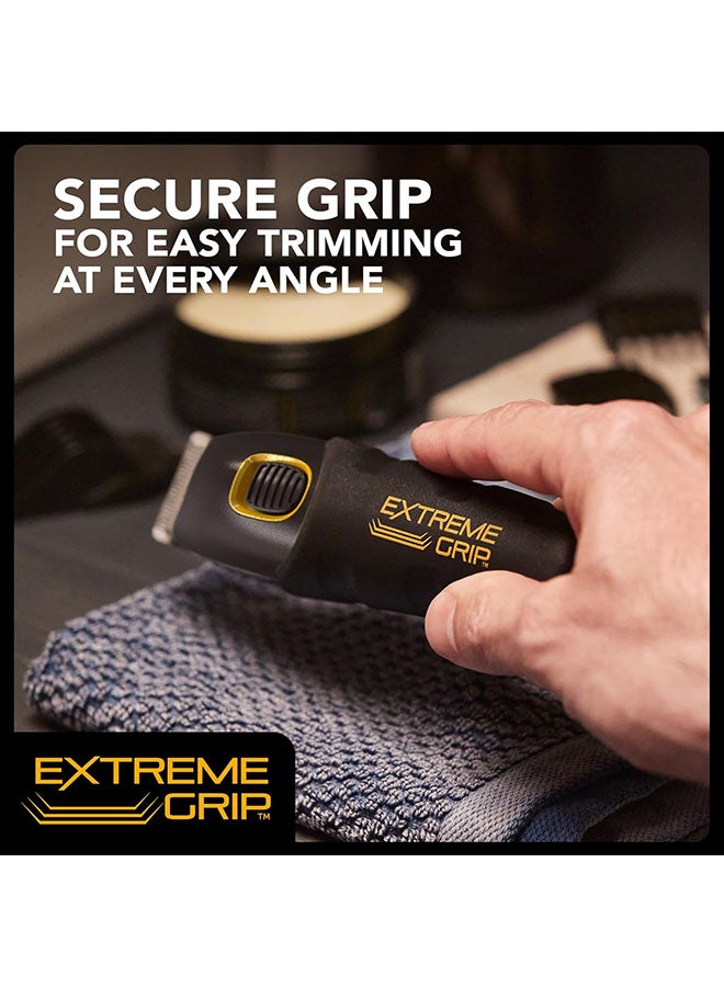 وال مقص الحلاقة المتعدد 7 في 1 للرجال من إكستريم جريب | شفرات من الفولاذ المقاوم للصدأ عالية الأداء | 12 مشط توجيهي بأطوال قابلة للتعديل (0.5 مم - 11 مم) | وقت تشغيل 120 دقيقة - 09893-417 - Image 4