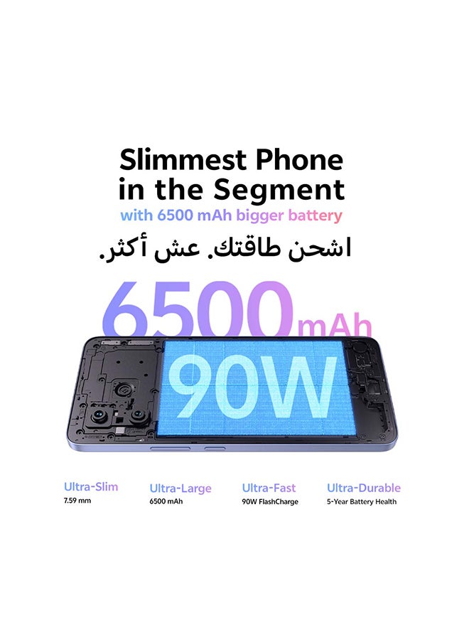 فيفو V60 لايت AI 5G ثنائي الشريحة أسود أنيق 12 جيجابايت RAM 512 جيجابايت مع هدايا حصرية سماعات أذن برو، يدعم شاحن 90 واط وضمان 24 شهرًا + 400 يوم من حماية الشاشة - نسخة الشرق الأوسط - Image 4