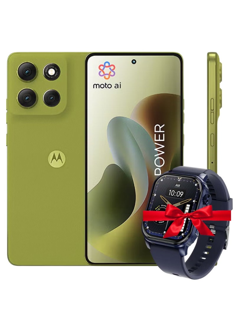 Motorola Moto G86 Power Dual SIM PANTONE Golden Cypress 8+16GB RAM 512GB 5G - Middle East Version With Free iTel Smart Watch O21 Blue - Image 1