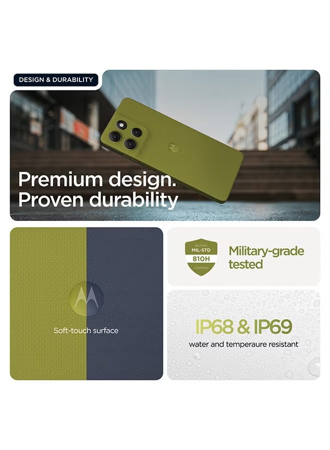 Motorola Moto G86 Power Dual SIM PANTONE Golden Cypress 8+16GB RAM 512GB 5G - Middle East Version With Free iTel Smart Watch O21 Blue - Image 5