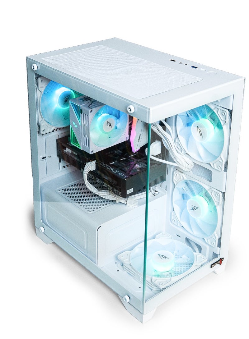 Setup Master Gaming PC With Intel Core i5-12400F Processor/16GB RAM DDR5/1TB SSD/Nvidia GeForce RTX 5060 Graphics Card/Windows 11 Pro+ Mouse and Keyboard and Wireless Card White - Image 3