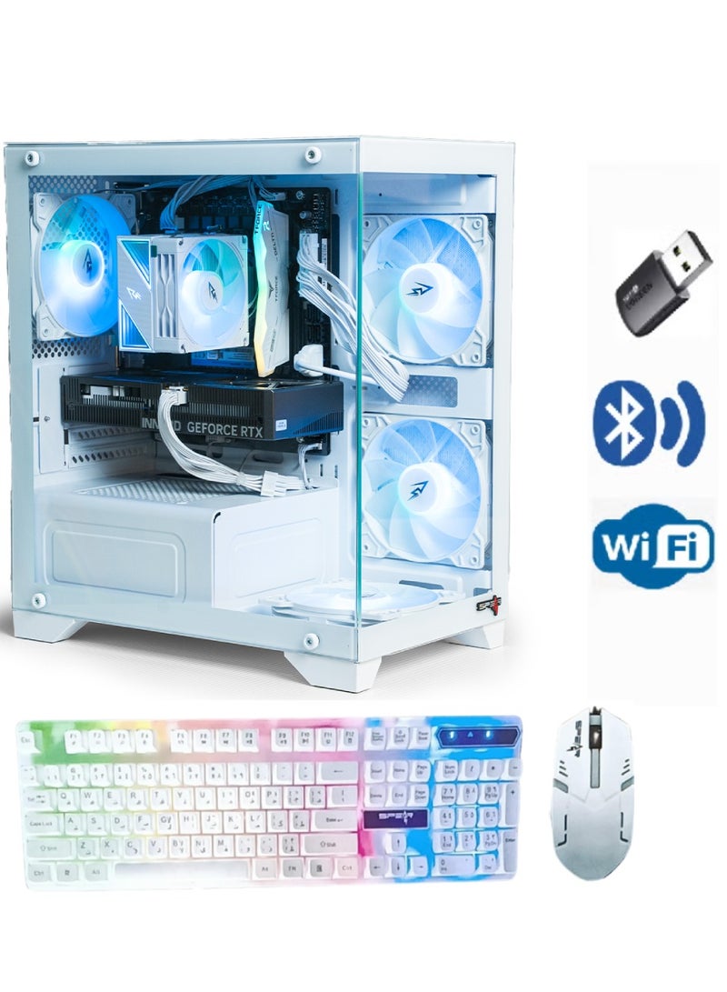 Setup Master Gaming PC With Intel Core i5-12400F Processor/16GB RAM DDR5/1TB SSD/Nvidia GeForce RTX 5060 Graphics Card/Windows 11 Pro+ Mouse and Keyboard and Wireless Card White - Image 1