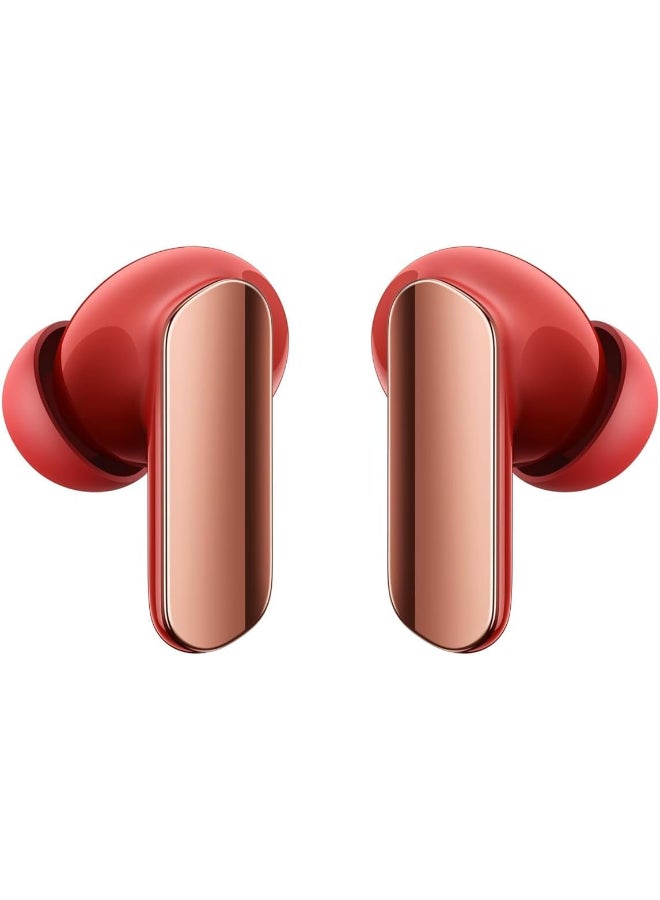 realme Buds Air 7 Pro | Dual‑Driver ANC Earbuds | AI Live Translator | Aircraft‑Grade Aluminum Build | IP55 Water‑Resistant Fiery Red - Image 2