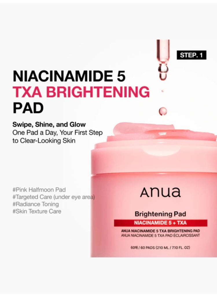 Anua Niacinamide TXA Brightening Bundle – Niacinamide 5 TXA Brightening Pad & Niacinamide 10 TXA 4 Serum for Brightening and Dark Spots 240ml - Image 3