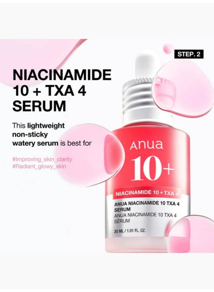 Anua Niacinamide TXA Brightening Bundle – Niacinamide 5 TXA Brightening Pad & Niacinamide 10 TXA 4 Serum for Brightening and Dark Spots 240ml - Image 4