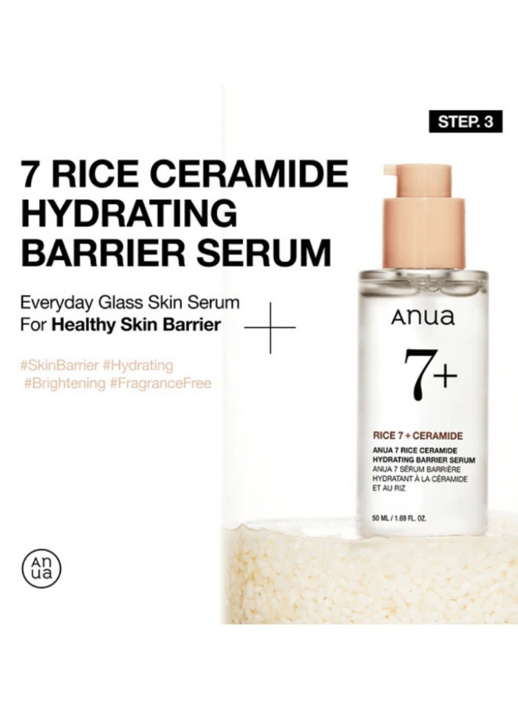 Anua Rice Brightening & Hydration Bundle – Rice Enzyme Brightening Cleansing Powder 40g, Rice 70 Glow Milky Toner 250ml & Rice Ceramide 7 Hydrating Barrier Serum 50ml 340ml - Image 5