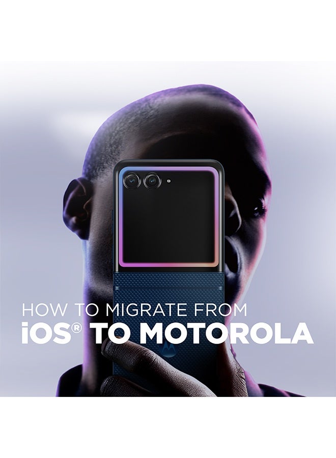 Motorola Razr 60 Dual SIM PANTONE Gibraltar Sea (Blue) 8GB RAM 256GB 5G With Free Gift Moto Buds ( Gift Color May Vary ) - Image 3