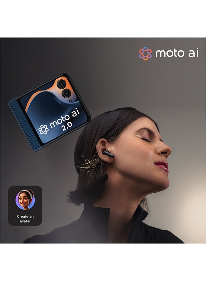 Motorola Razr 60 Dual SIM PANTONE Gibraltar Sea (Blue) 8GB RAM 256GB 5G With Free Gift Moto Buds ( Gift Color May Vary ) - Image 5