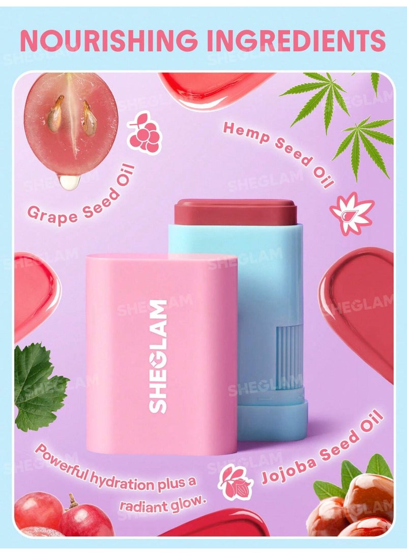 SHEGLAM Glass Glow Blush Stick Pink Lemonade - Image 4