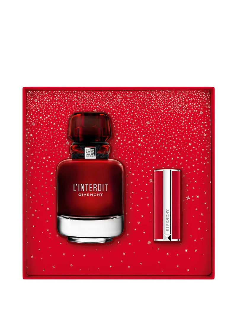 Givenchy L'Interdit Rouge Eau de Parfum Set (50ml Perfume + Lipstick) 50ml - Image 3