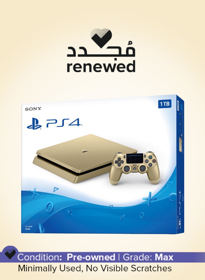 Sony Renewed - PlayStation 4 Slim 1TB Console - Gold - Image 1