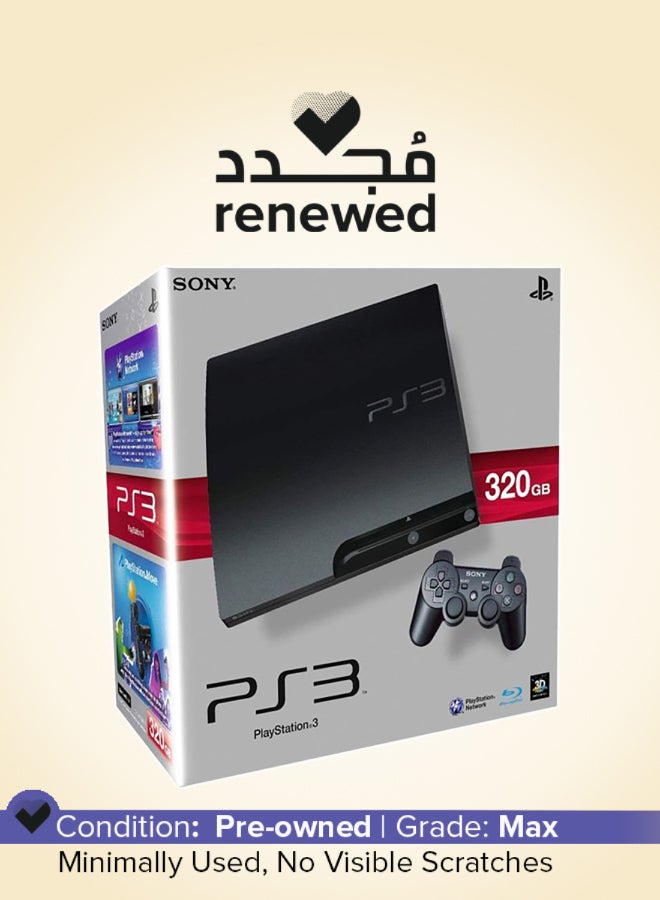 سوني مجدد - جهاز بلاي ستيشن 3 سعة 320 جيجابايت - أسود - Image 1