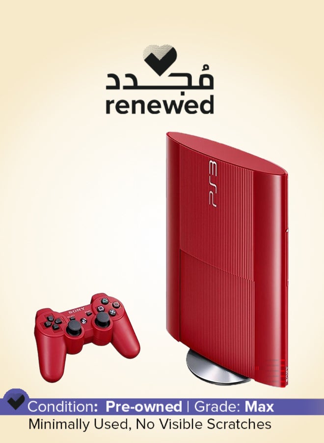 Sony Renewed - Play Station 3 Super Slim Console 500GB With Included Games - Garnet Red - Image 1