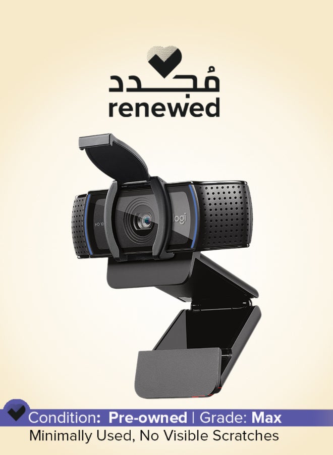 Logitech Renewed - C920S Full HD Pro Webcam black - Image 1