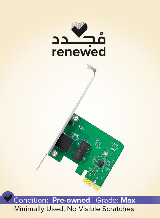 TP-LINK Renewed - Tg-3468 Pcie Gigabit Ethernet Adapter 16x2.79x13.49cm Green/Black/Silver - Image 1