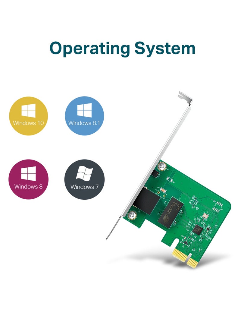 TP-LINK Renewed - Tg-3468 Pcie Gigabit Ethernet Adapter 16x2.79x13.49cm Green/Black/Silver - Image 2