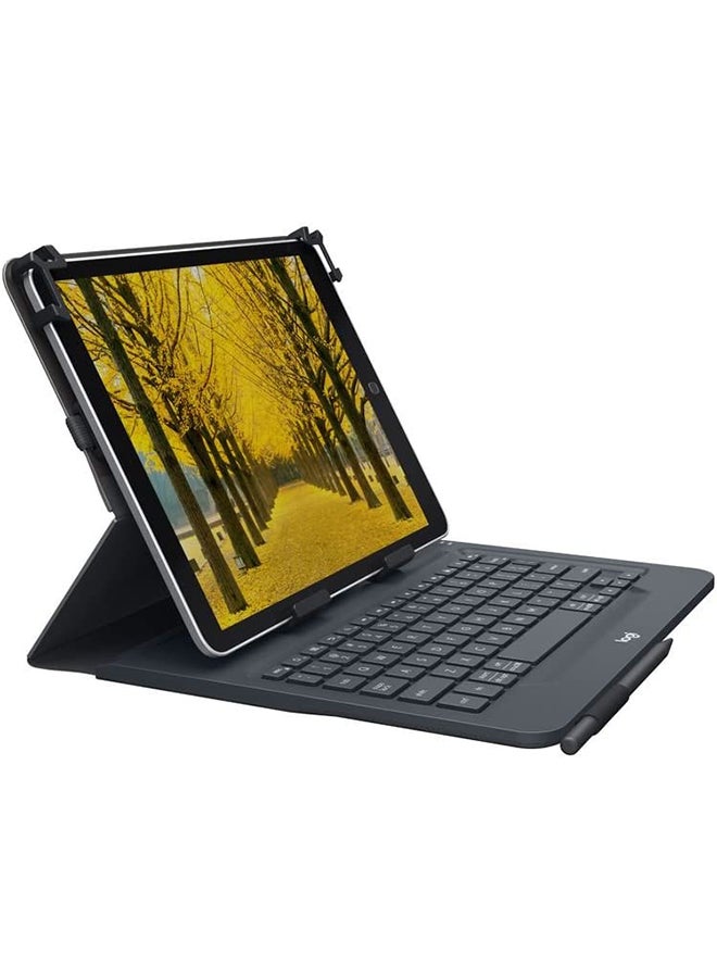 Logitech Renewed - Universal Folio iPad or Tablet Case with Wireless Bluetooth Keyboard black - Image 2