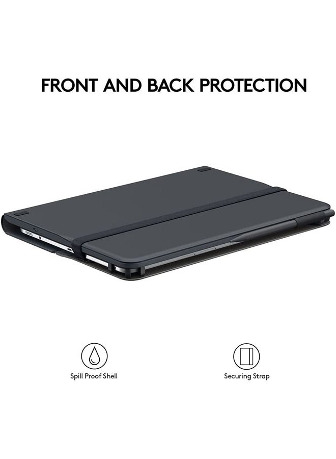 Logitech Renewed - Universal Folio iPad or Tablet Case with Wireless Bluetooth Keyboard black - Image 3