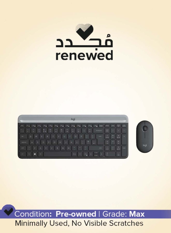 Logitech Renewed - Slim Combo MK470 RF ARA Graphite - Image 1