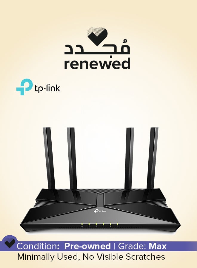 TP-LINK Renewed - Archer AX53 Next-Gen Wi-Fi 6 AX3000 Mbps Gigabit Dual Band Wireless Router black - Image 1