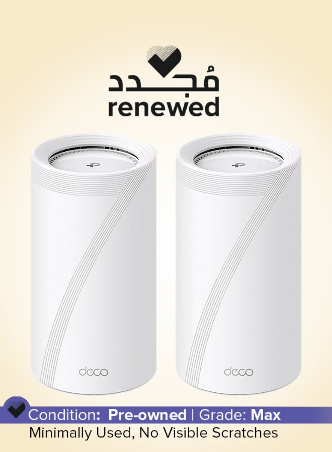 TP-LINK Renewed - Tri-Band WiFi 7 BE19000  Whole Home Mesh System (Deco BE85) white - Image 1