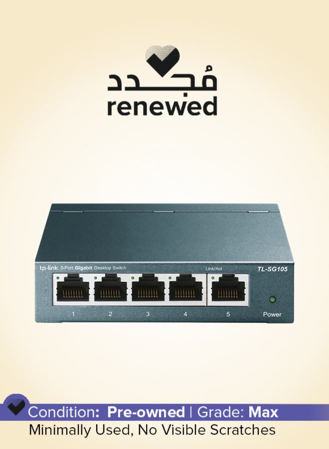 TP-LINK Renewed - 5-Port Gigabit Desktop Switch TL-SG105 green - Image 1
