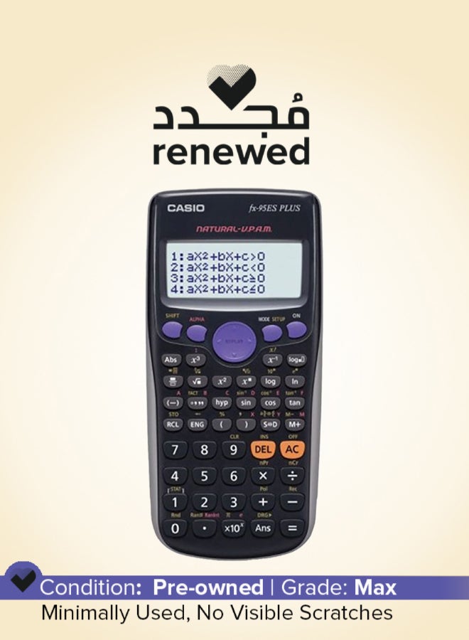 CASIO Renewed - 12-Digit Scientific Calculator With Textbook Display Black/Grey/Purple - Image 1