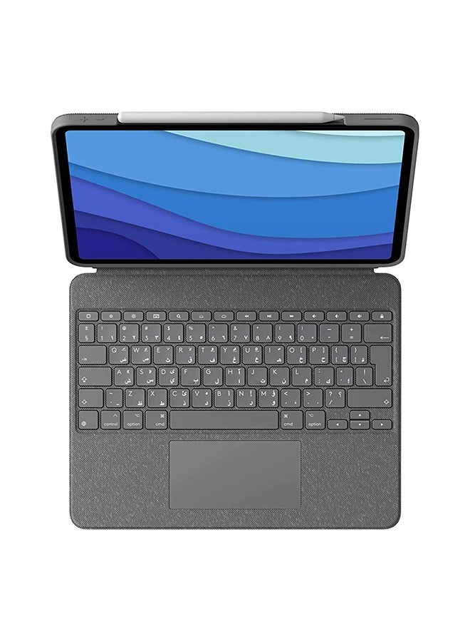 Logitech Renewed - Combo Touch for iPad Pro 12.9-inch (5th & 6th gen) Keyboard Case Oxford Grey - Image 2