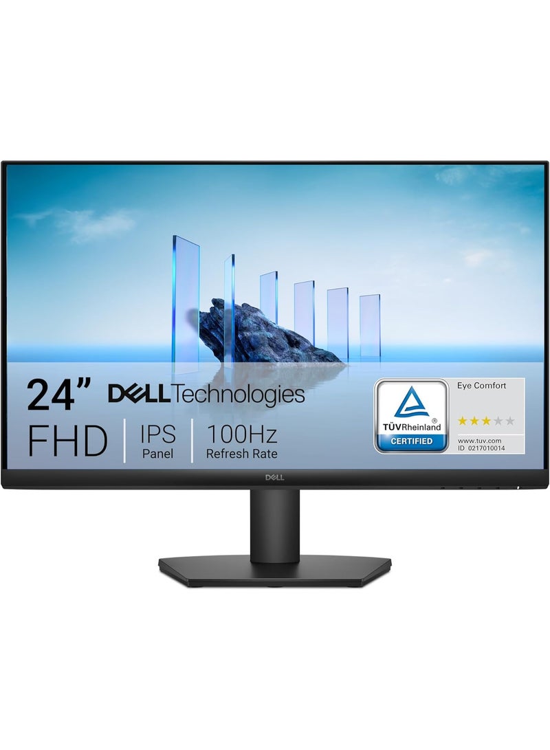 DELL 24 Monitor - SE2425HM, Full HD (1920x1080), 100Hz, IPS, 5ms, VESA (100x100mm), HDMI, VGA, 3 Year Warranty black - Image 1