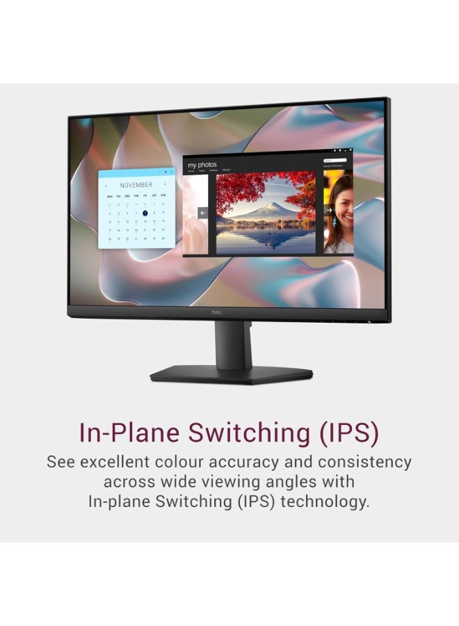 DELL 24 Monitor - SE2425HM, Full HD (1920x1080), 100Hz, IPS, 5ms, VESA (100x100mm), HDMI, VGA, 3 Year Warranty black - Image 4