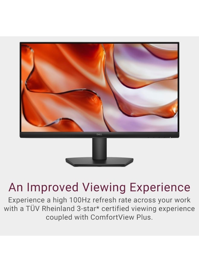 DELL 24 Monitor - SE2425HM, Full HD (1920x1080), 100Hz, IPS, 5ms, VESA (100x100mm), HDMI, VGA, 3 Year Warranty black - Image 3