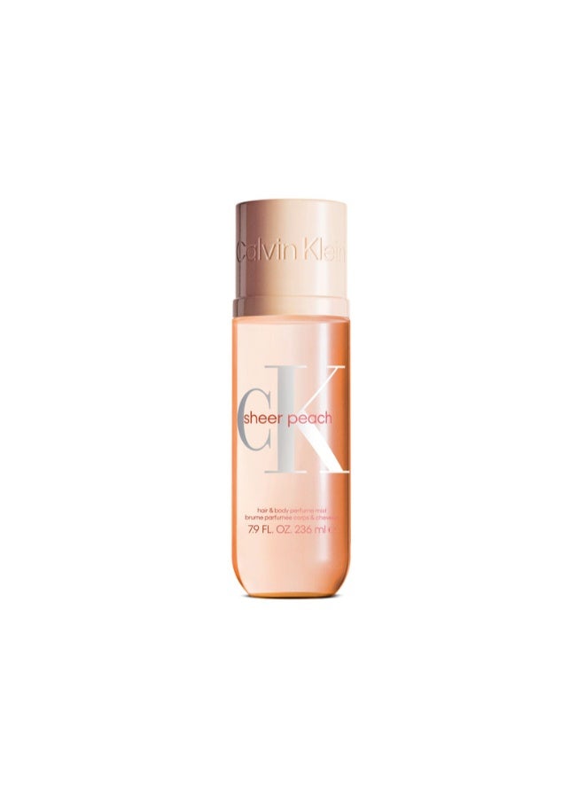 CALVIN KLEIN Sheer Peach Unisex Hair & Body Perfume Mist 236ml - Image 1