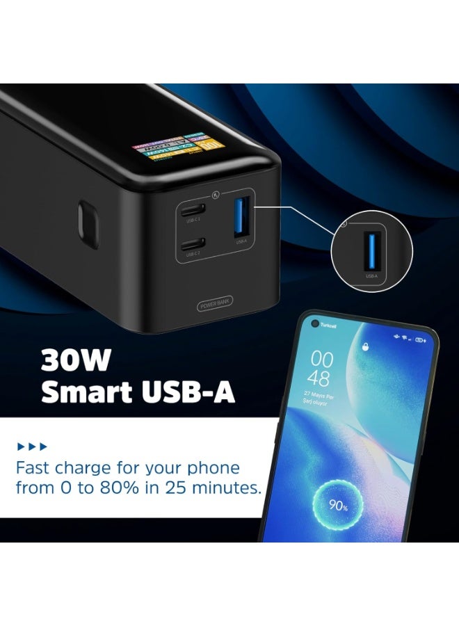 Energizer Power Bank 27000mAh with PD 140W USB-C Outputs Fast Charging Battery Pack USB-A 30W with Intelligent Digital LCD Display for Laptop, Tablet, Smartphone and etc_XP27000PD Black - Image 4