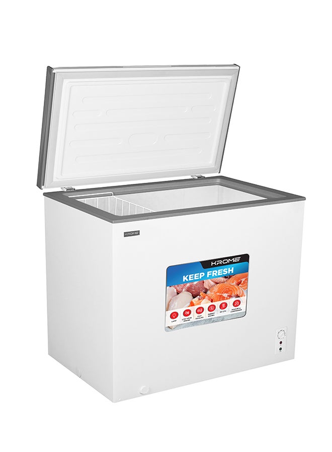 Krome Chest Freezer, 300L Capacity, Single Door, White Finish, Basket, R600a Refrigerant, Recessed Handle 300 L 220 W KR-CF325R white - Image 4