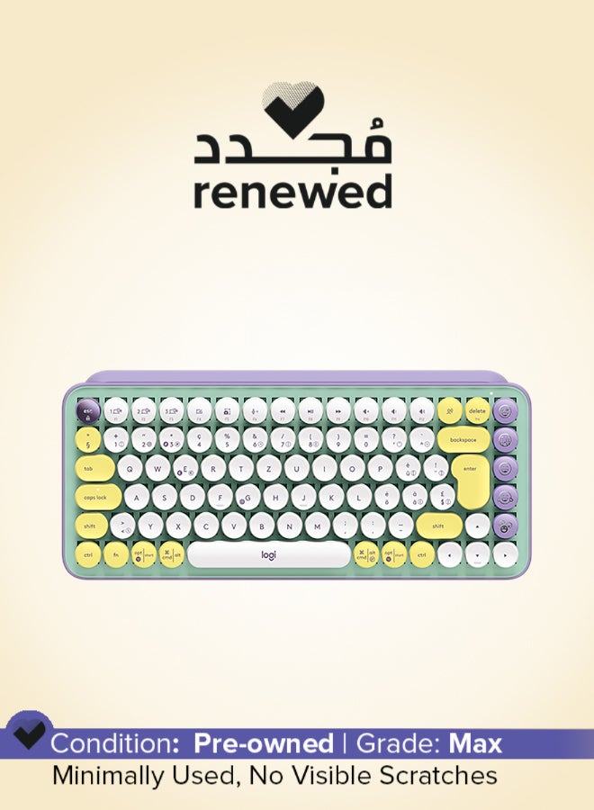 Logitech Renewed - POP Keys Mechanical Wireless Keyboard With Customisable Emoji Keys Mint - Image 1