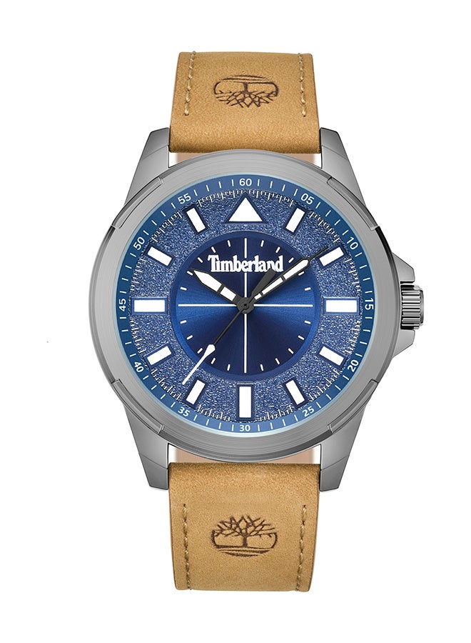 Timberland Men's TBL SMU Men's 45.5mm Blue Dial Tan Leather Strap Analog Watch - Image 1