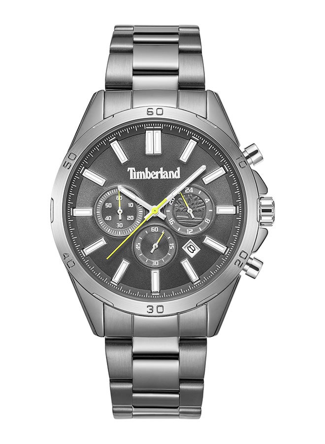 Timberland Men's TBL SMU Men's 45mm Black Dial Gunmetal Metal Bracelet Chronograph Watch - Image 1