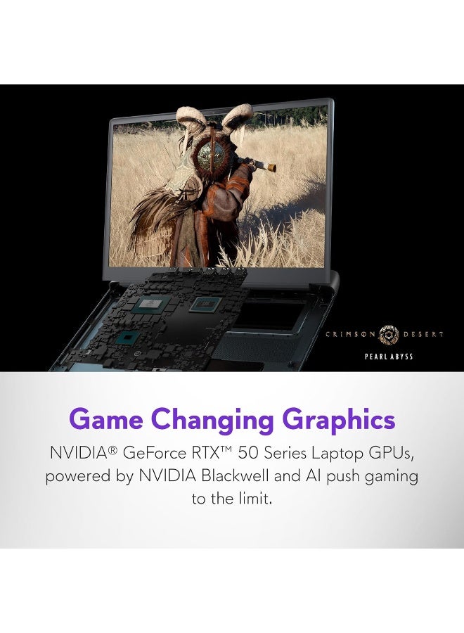 ديل Alienware Area-51 Gaming Laptop With 16-Inch WQXGA Display,Core Ultra 9-275HX Processor/32GB RAM/2TB SSD/12GB NVIDIA RTX 5070 Ti Graphics/Windows 11 Home English Liquid Teal English Liquid Teal - Image 5