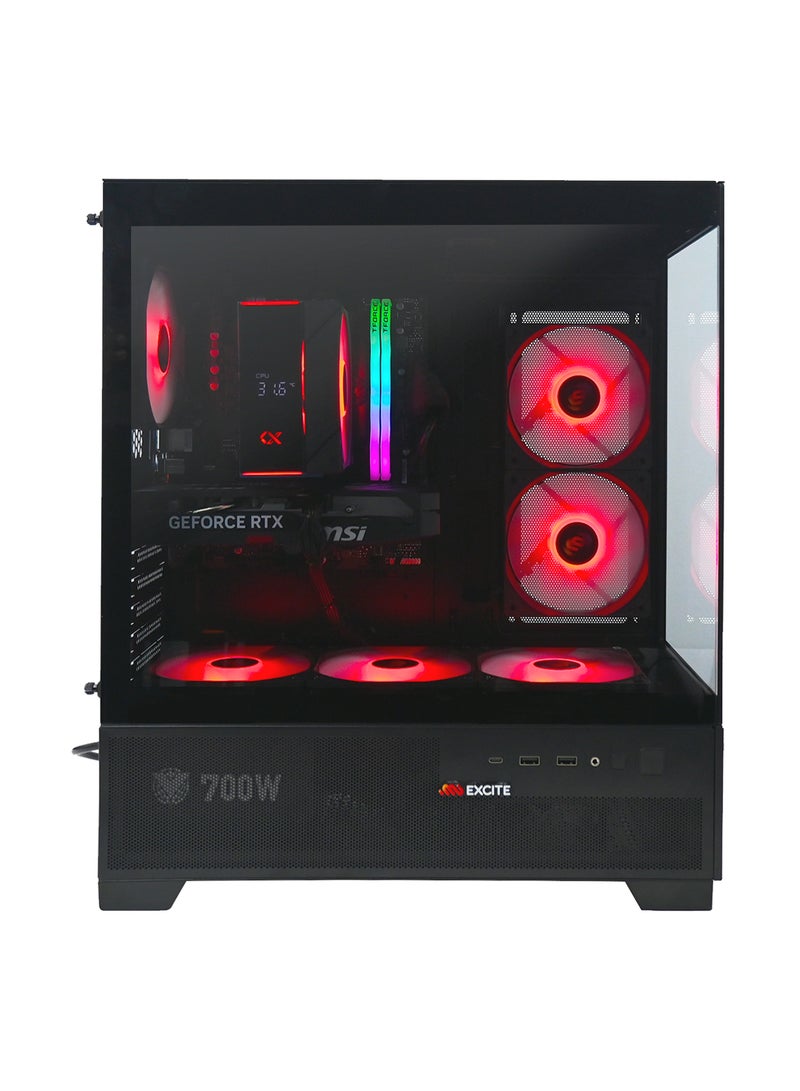 MI Excite Gaming PC G6MATX PRO With  Core i5-14400F Processor/16GB RAM DDR5/1TB SSD/Nvidia GeForce RTX 5060 Ti Graphics/Windows 11 Pro/ Black - Image 2